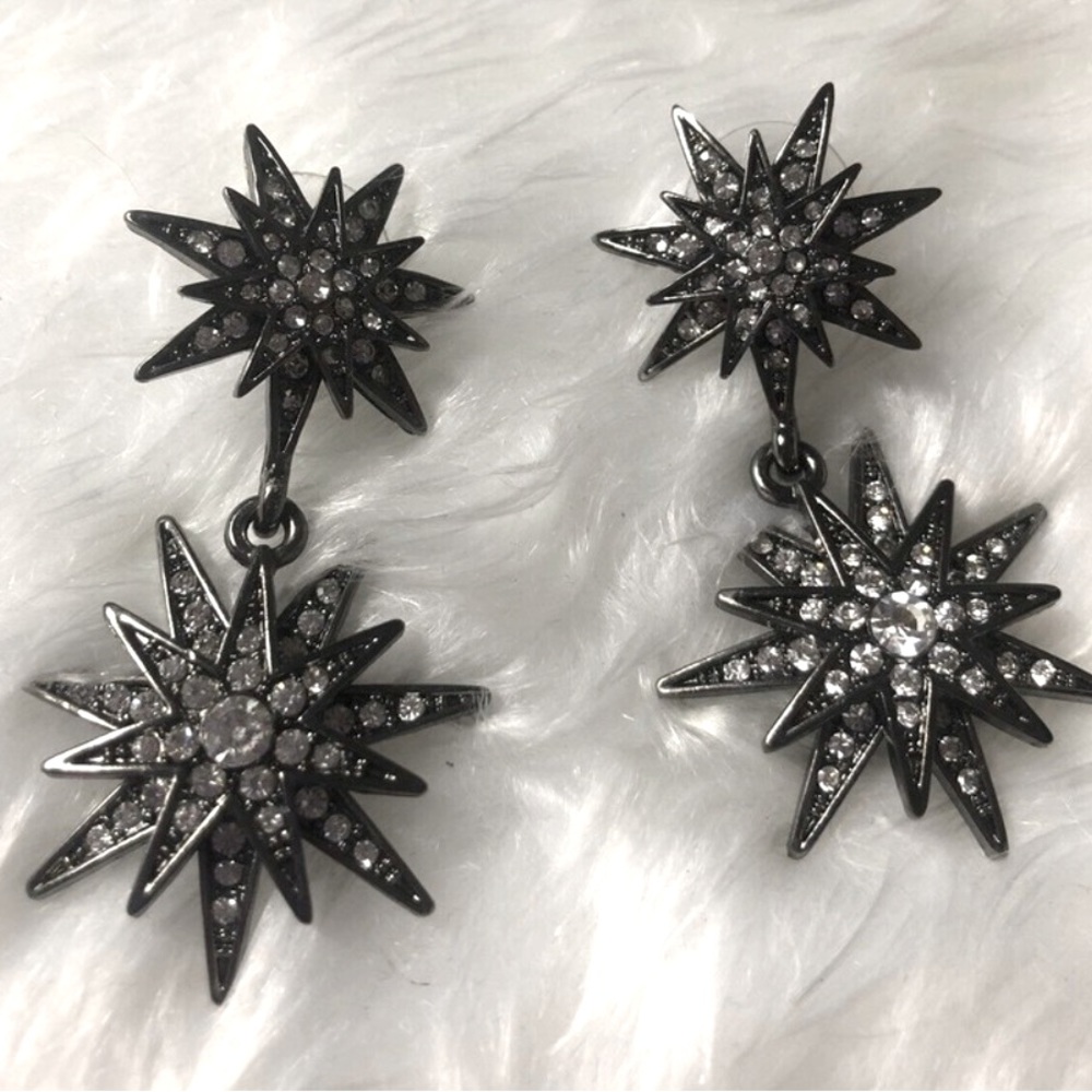 Baublebar Celestial Drop Earrings (Black and Silver Stars🌟) Brand New!!